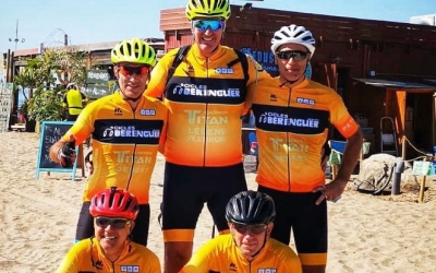 L'equip de Cicles Berenguer durant un entrenament previ a la Madrid-Lisboa | Cedida